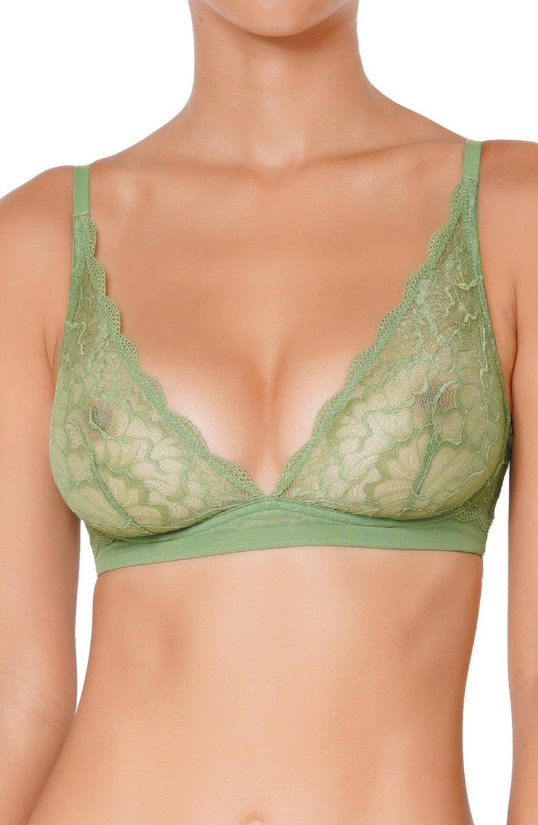 Huit Lenna Green Lace Bra, Main, color, 