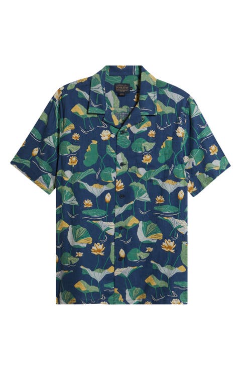 Floral Cotton Camp Shirt