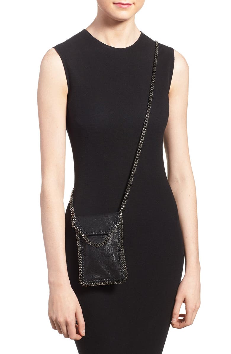 Stella McCartney 'Falabella' Faux Leather Crossbody Phone Pouch, Alternate, color, 