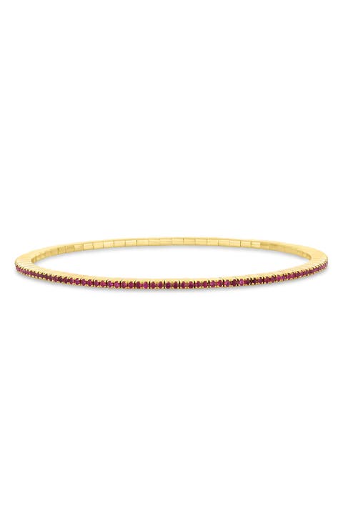 18K Gold El Mar Gemstone Stretch Bracelet (Online Trunk Show)