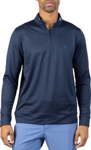 TailorByrd Mélange Mesh Performance Quarter Zip Pullover