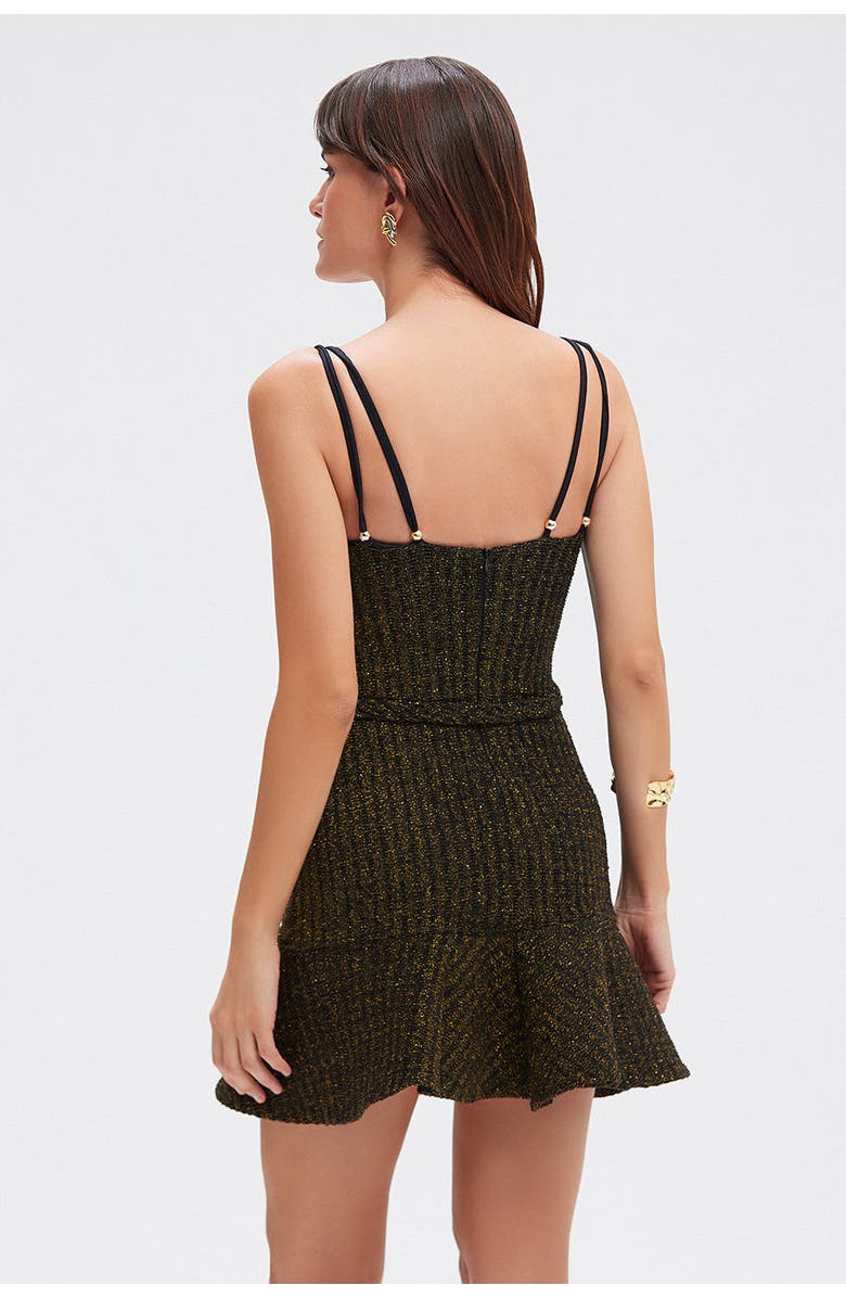 PatBO Metallic Knit Mini Dress, Alternate, color,