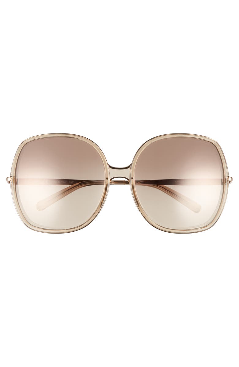 Chloé 62mm Oversized Gradient Lens Square Sunglasses, Alternate, color, 