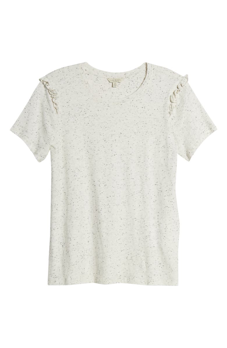 Lucky Brand Ruffle Trim Crewneck T-Shirt, Alternate, color, 