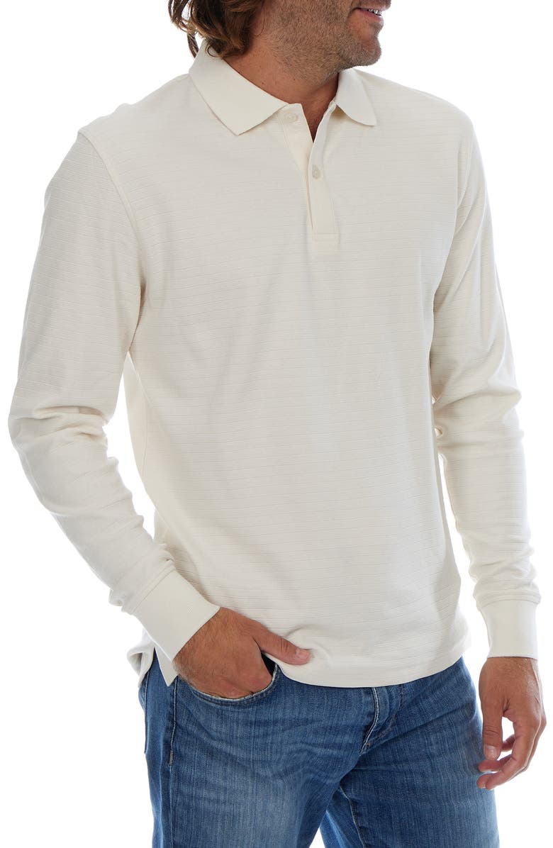 PX Horizontal Stripe Long Sleeve Cotton Polo, Alternate, color,