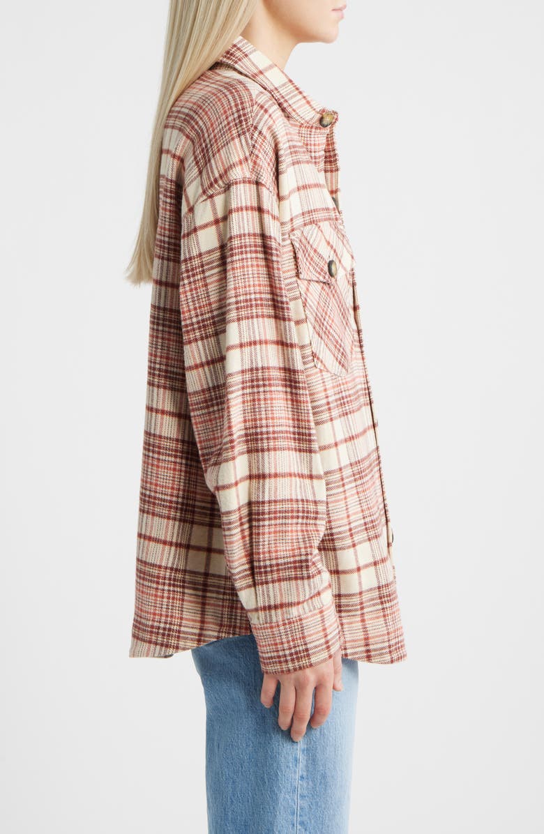 Rip Curl Shore Break Flannel Shirt, Alternate, color, Rust