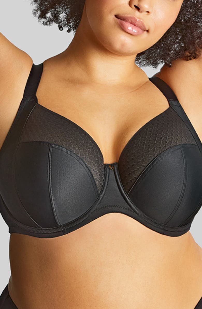 Panache Bliss Underwire Stretch Side Support Bra, Main, color, Noir