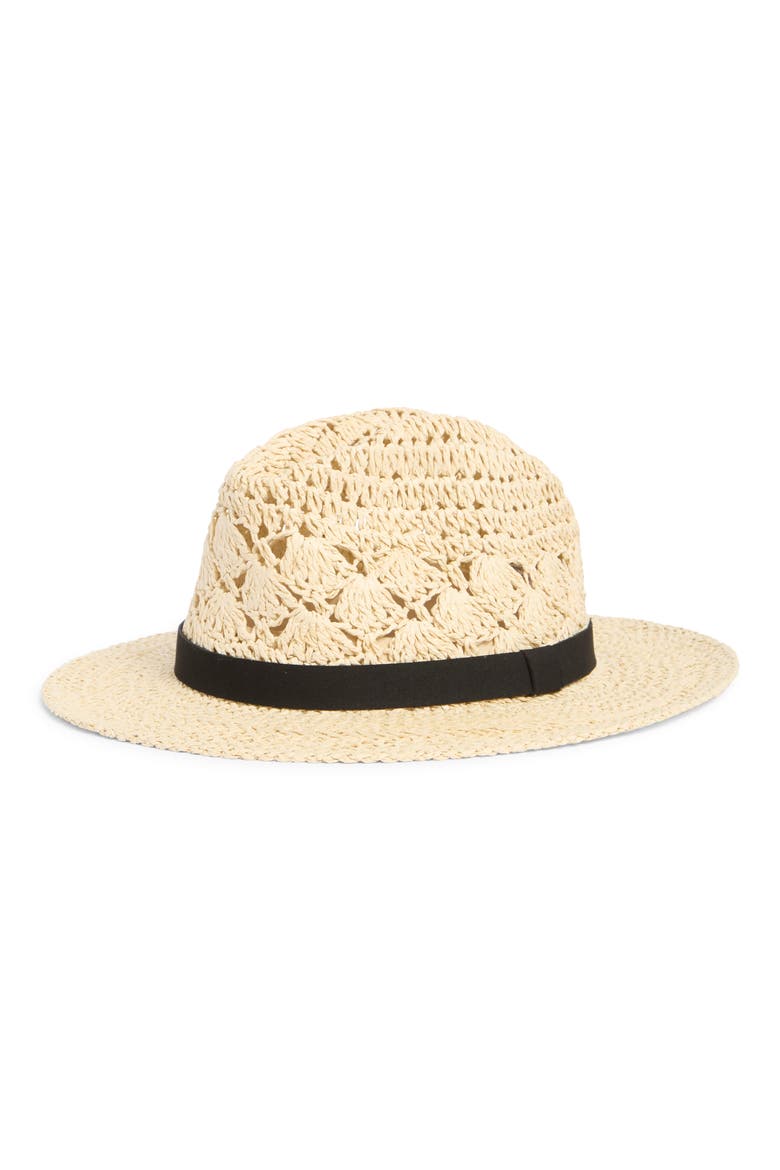 Packable Open Weave Panama Hat, Main, color, NATURAL
