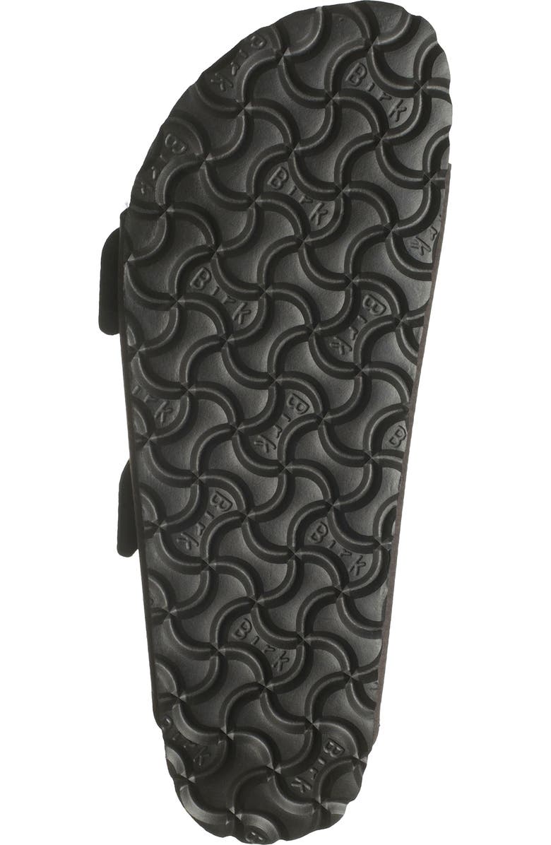 Birkenstock Arizona Genuine Shearling Lined Slide Sandal, Alternate, color, Black/ Black