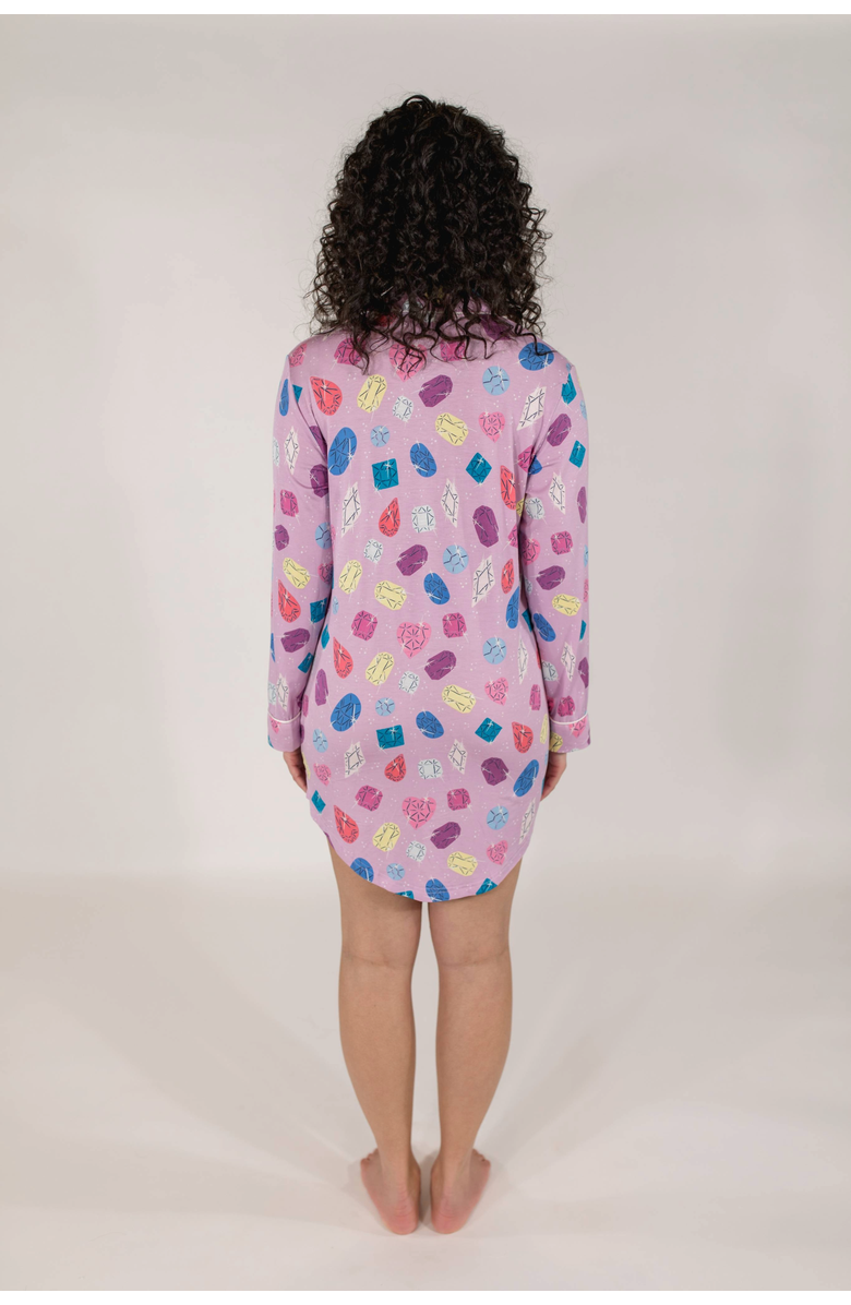 In My Sundays Sleep Dress, Alternate, color, Bejeweled In Amethyst
