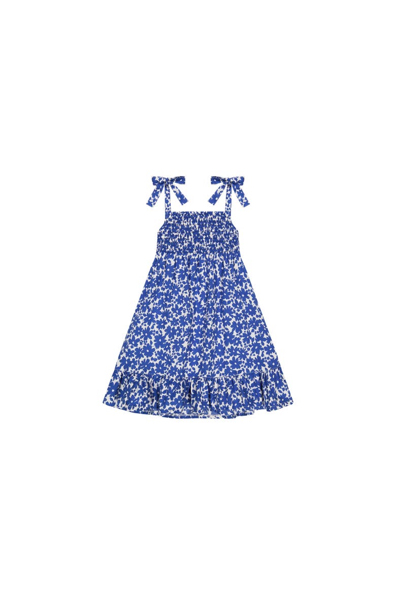 India Shoulder Tie Sundress, Main, color, Blue Poppy