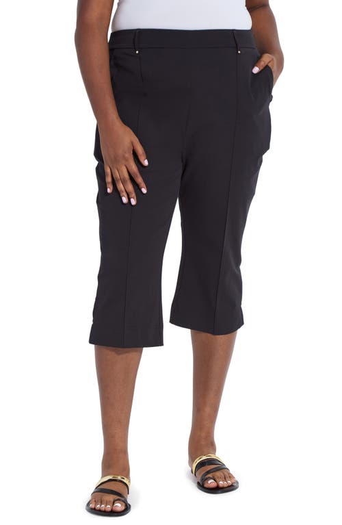 Lyssé Amanda High Waist Pull-on Capri Pants In Black