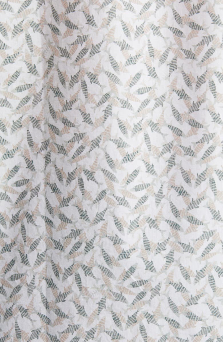 Rodd & Gunn Acacia Bay Fish Print Short Sleeve Button-Up Shirt, Alternate, color,