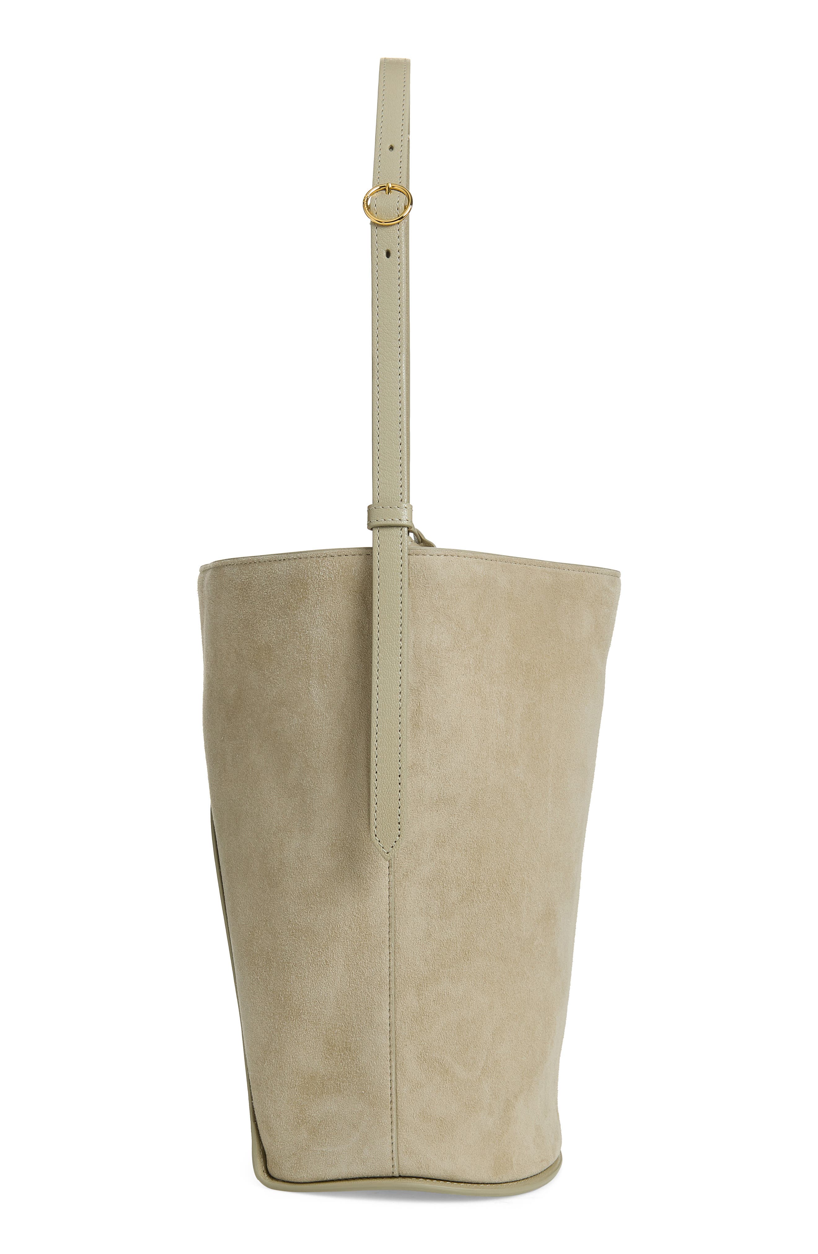 Alaïa Small Bucket Bag, Alternate, color, Beige Grise