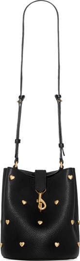 Rebecca Minkoff Small Heart Studded Leather Bucket Bag | Nordstrom