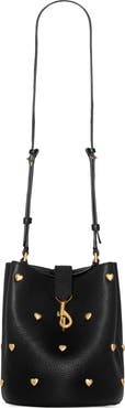 Rebecca Minkoff Small Heart Studded Leather Bucket Bag