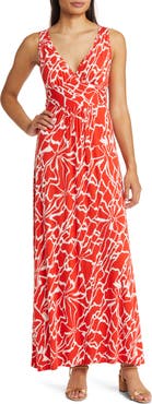 Loveappella Empire Waist Jersey Maxi Dress