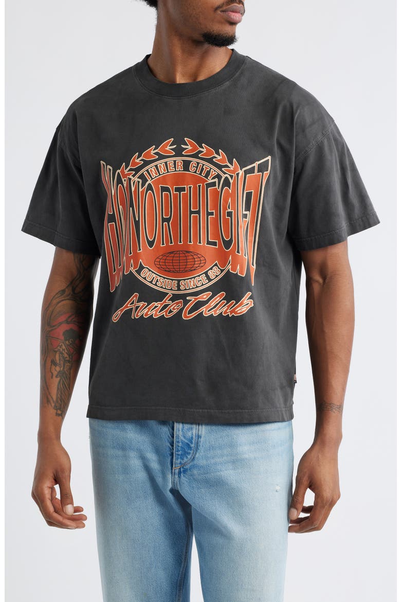 Honor Club Graphic T-Shirt, Main, color, BLACK