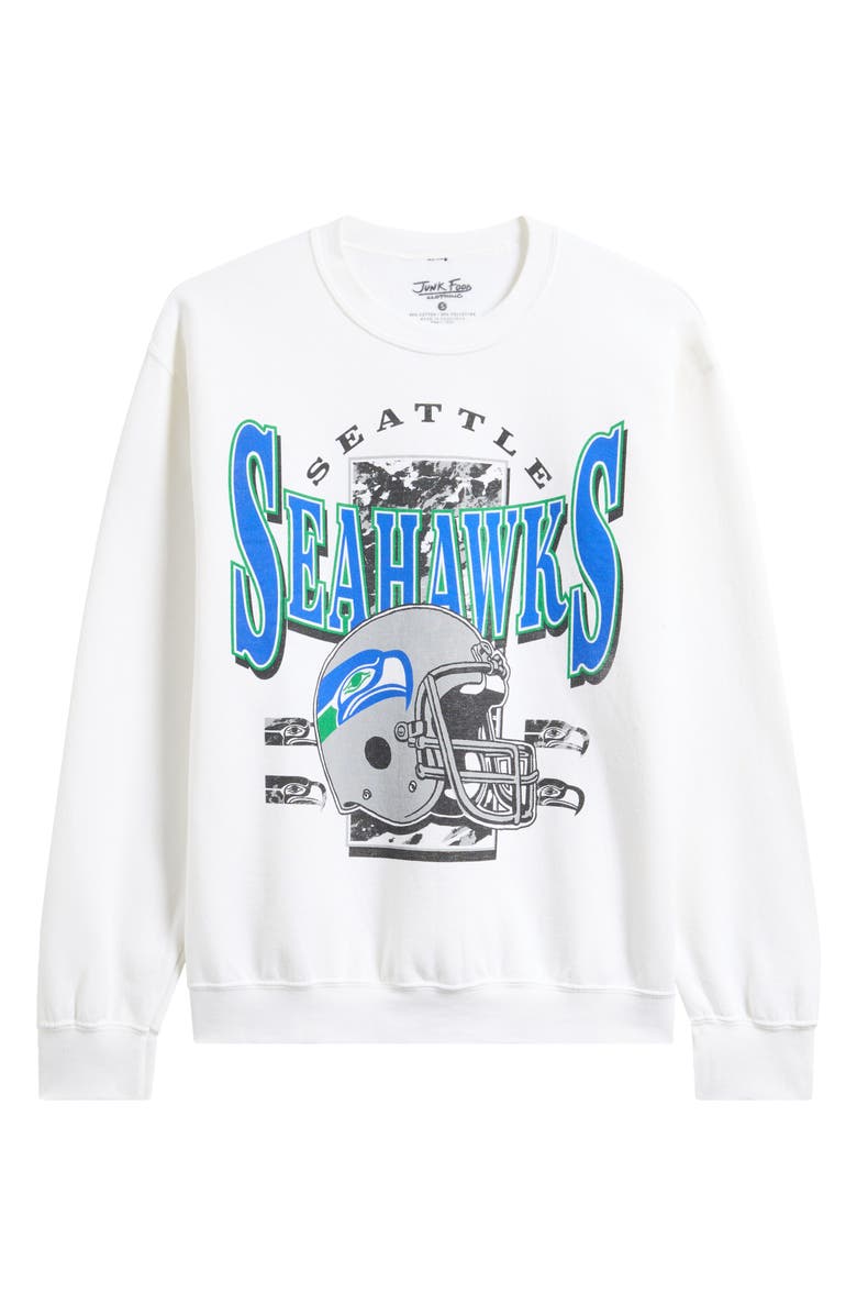 Junk Food NFL Seahawks Conversion Graphic Sweatshirt, Main, color, White