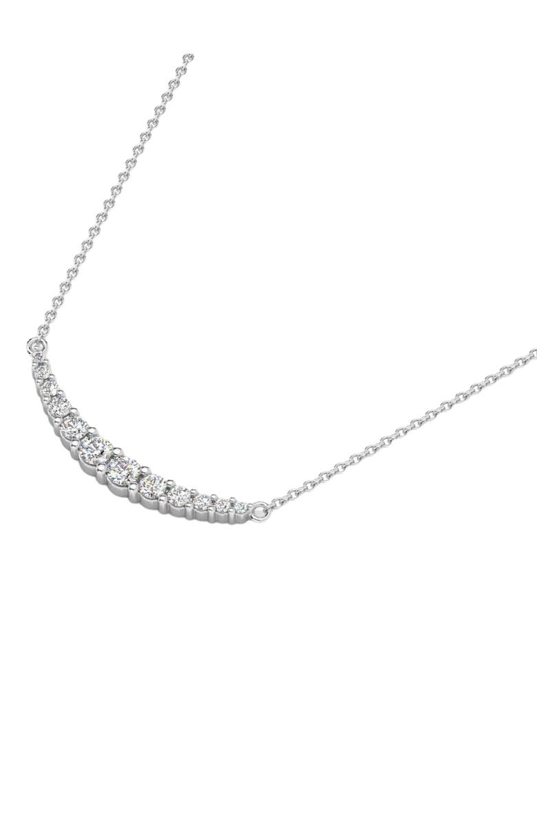 Bliss Diamond 1/2Ct TW Diamond Graduated Bar Necklace 14k Gold Lab Grown Pendant 28mm, Alternate, color, 14K Yellow Gold