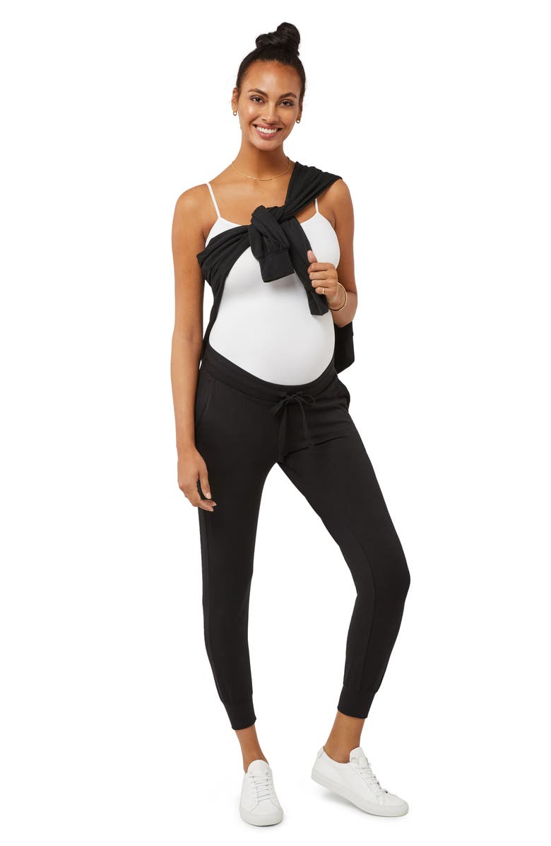 A PEA IN THE POD Underbelly French Terry Maternity Joggers, Alternate, color,