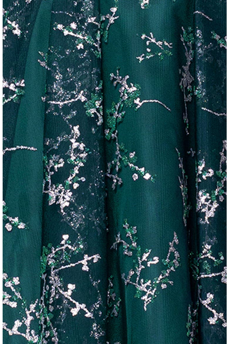 Floral Embroidery Minidress, Alternate, color, HUNTER