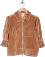 Cinq à Sept Holly Elbow Sleeve Velour Jacket