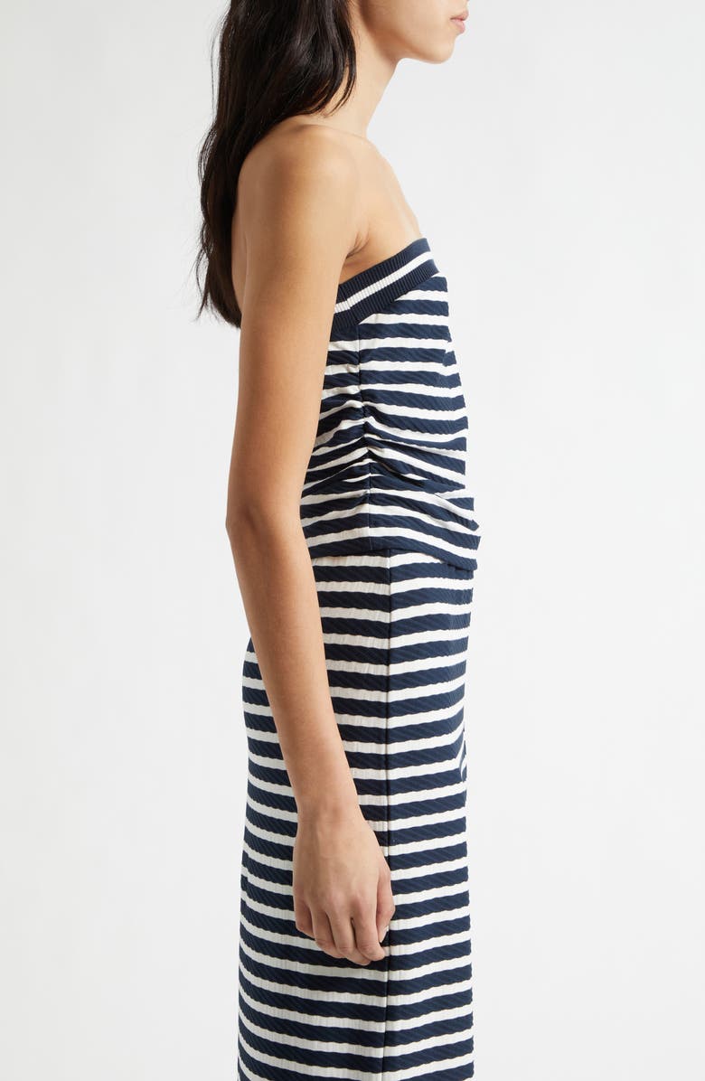 Ramy Brook Raya Stripe Strapless Top, Alternate, color, Navy Stripe