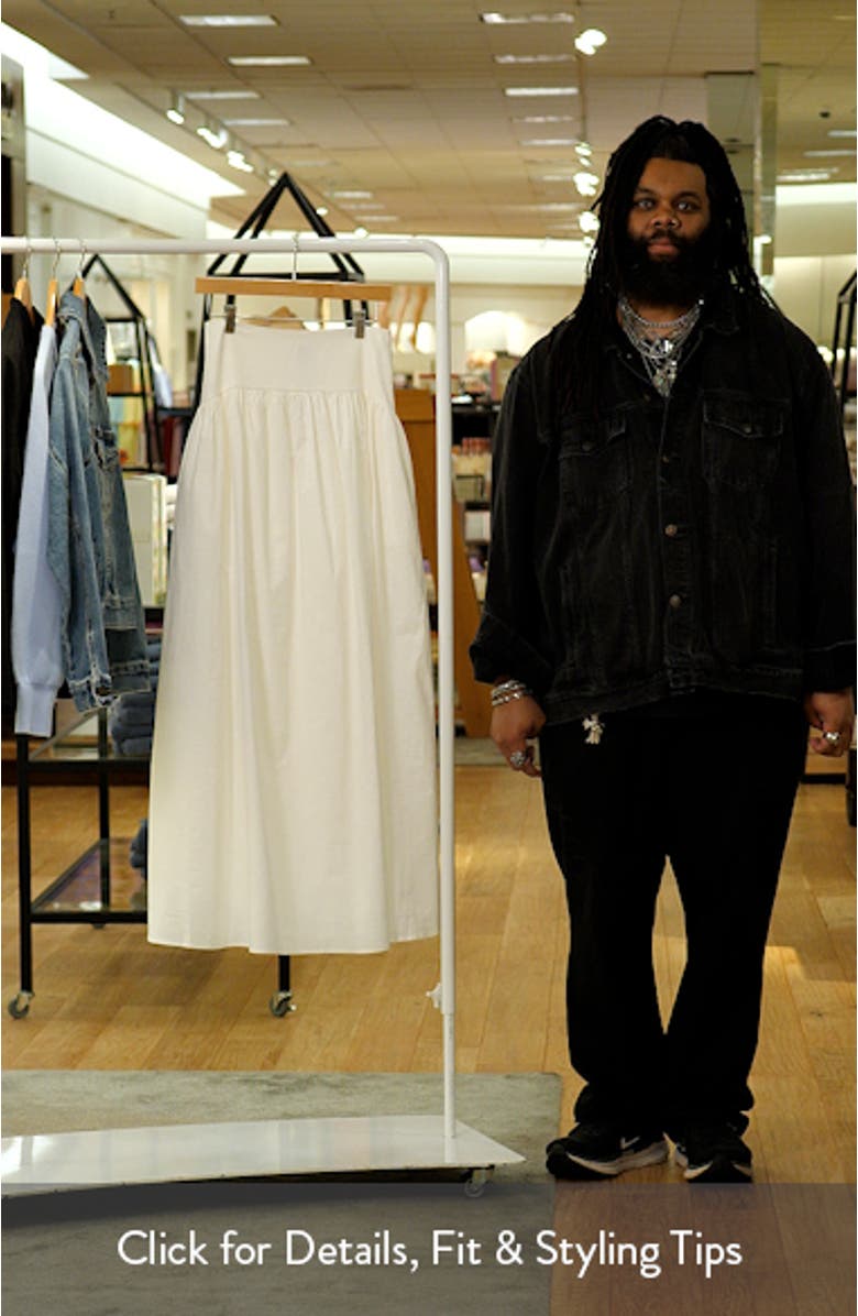 Nesa Linen & Cotton Blend Maxi Skirt, sales video thumbnail