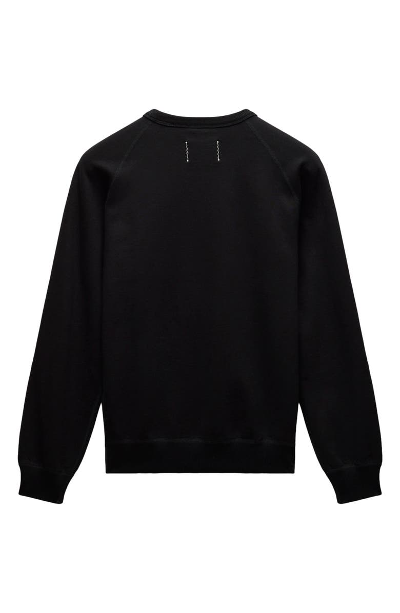 Reigning Champ Midweight Terry Standard Crewneck Sweatshirt, Alternate, color, Black