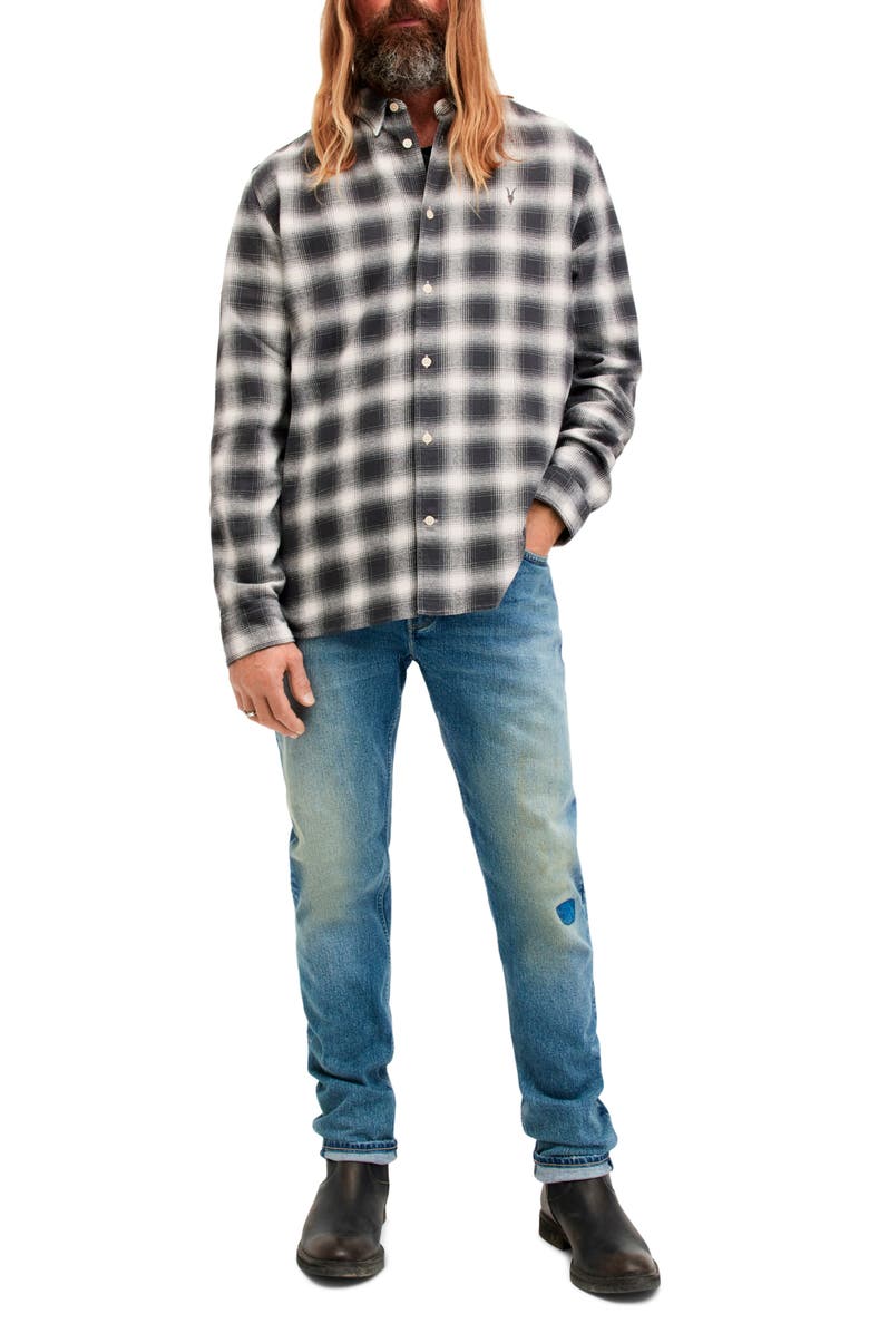 AllSaints Malpaso Plaid Button-Up Shirt, Alternate, color, 