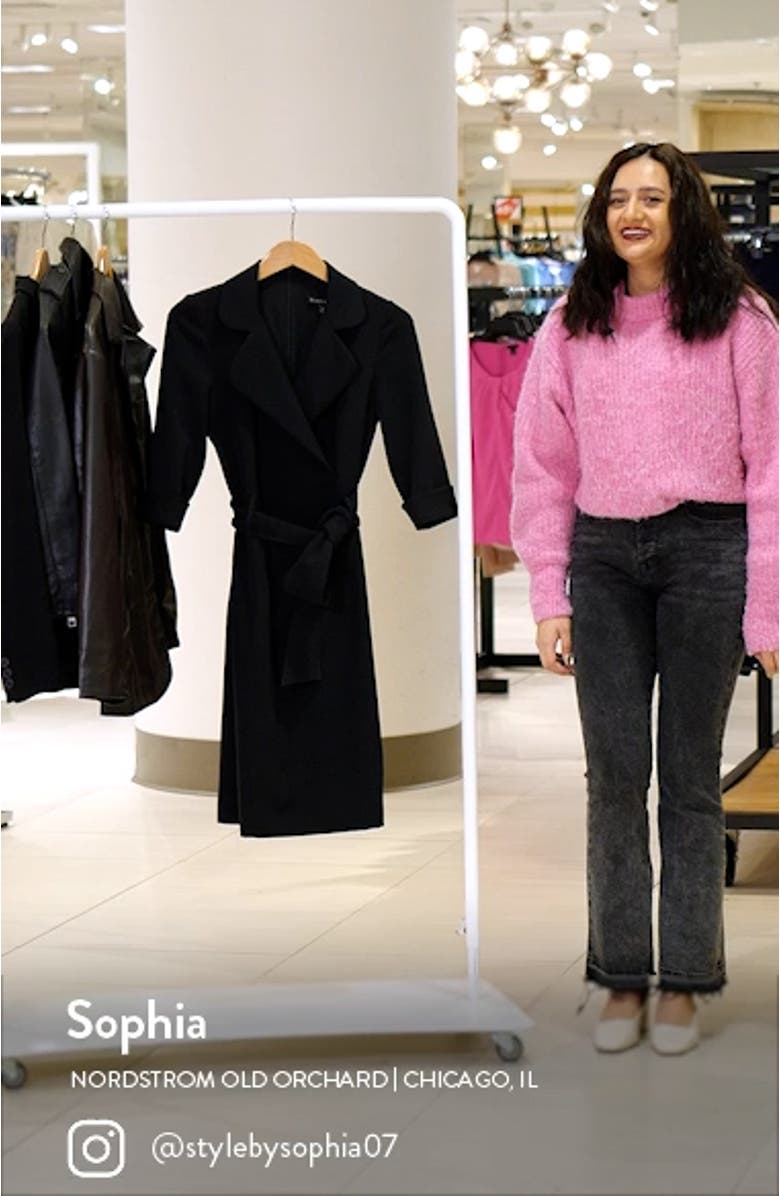 Lucinda Faux Wrap Coat Dress, sales video thumbnail