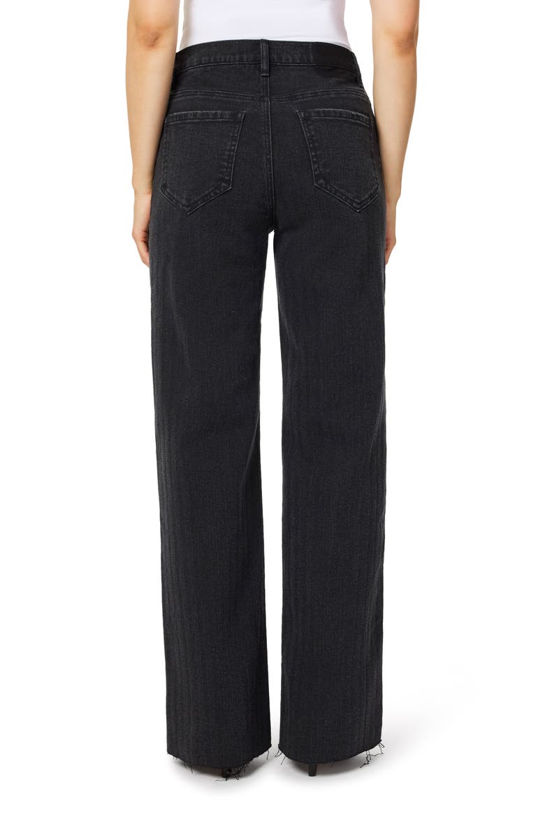 Carla High Waist Wide Leg Jeans, Alternate, color, GREY HERRINGBONE