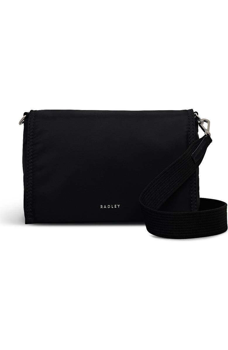 Radley Halley Row Medium Flapover Crossbody Bag, Main, color, Black