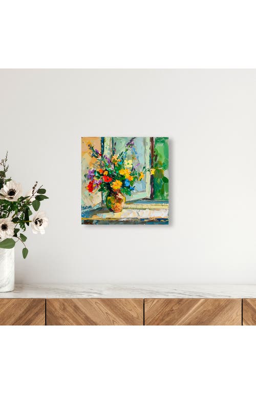 Wynwood Studio Vase By The Window Canvas Wall Art In Green