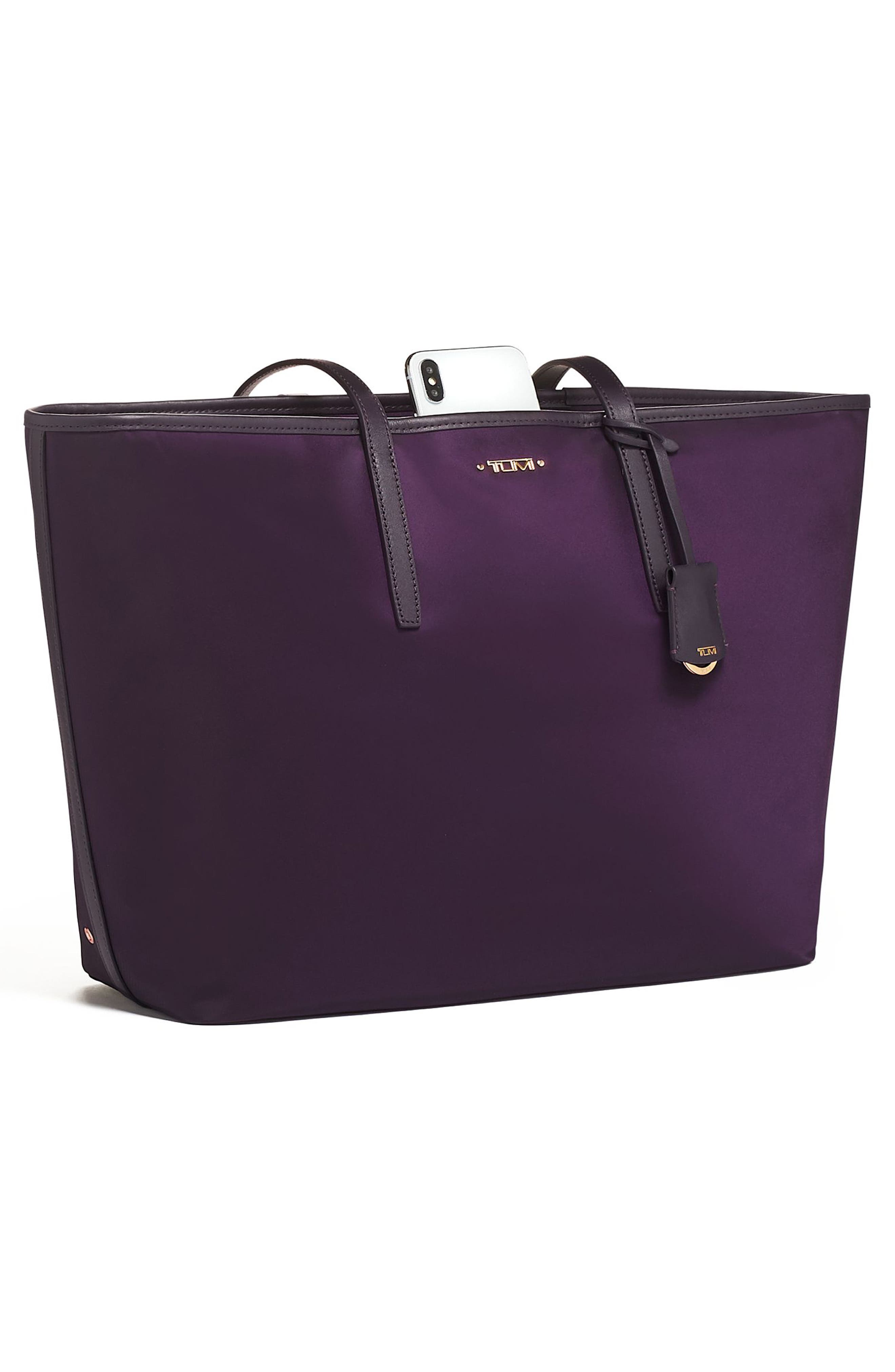Voyageur Everyday Nylon Tote, Alternate, color, BLACKBERRY