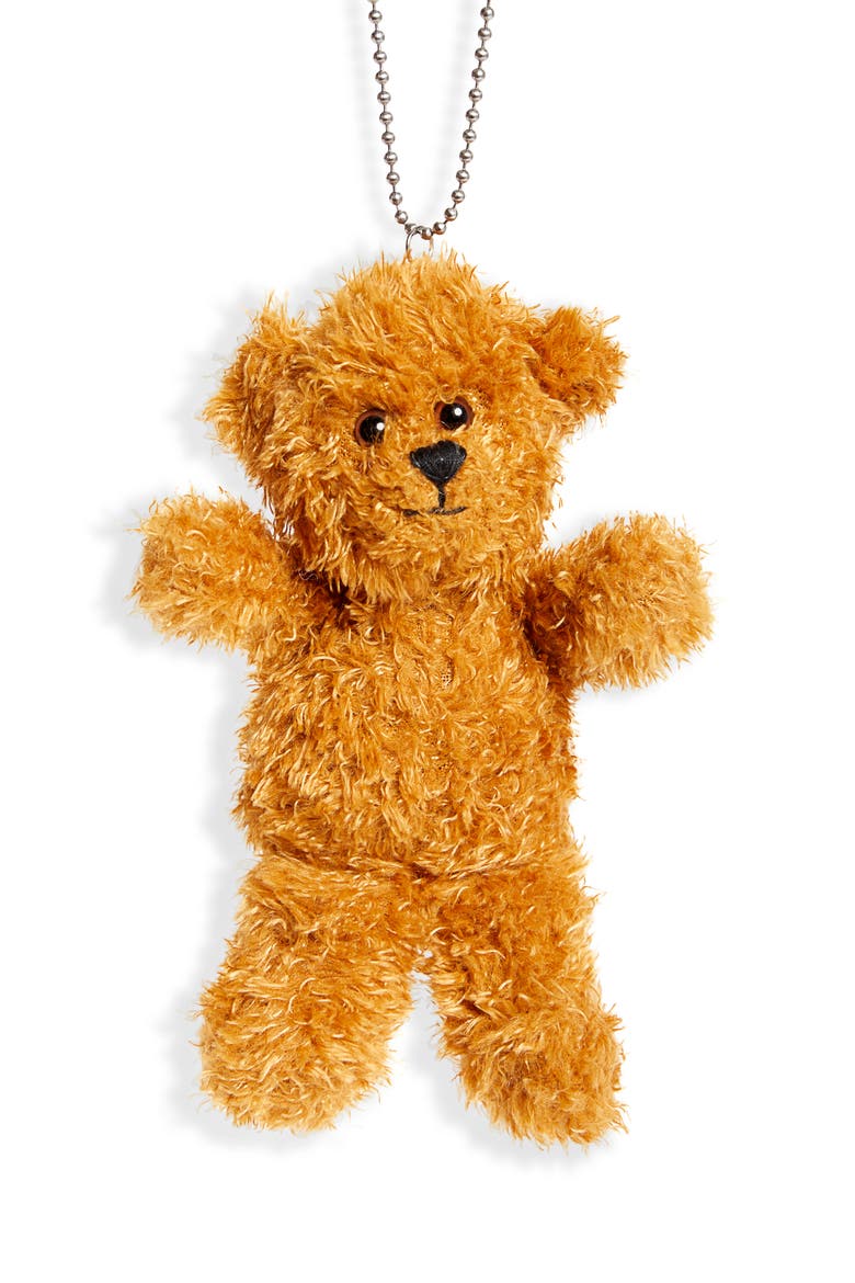 Teddy Bear Necklace, Alternate, color, BROWN