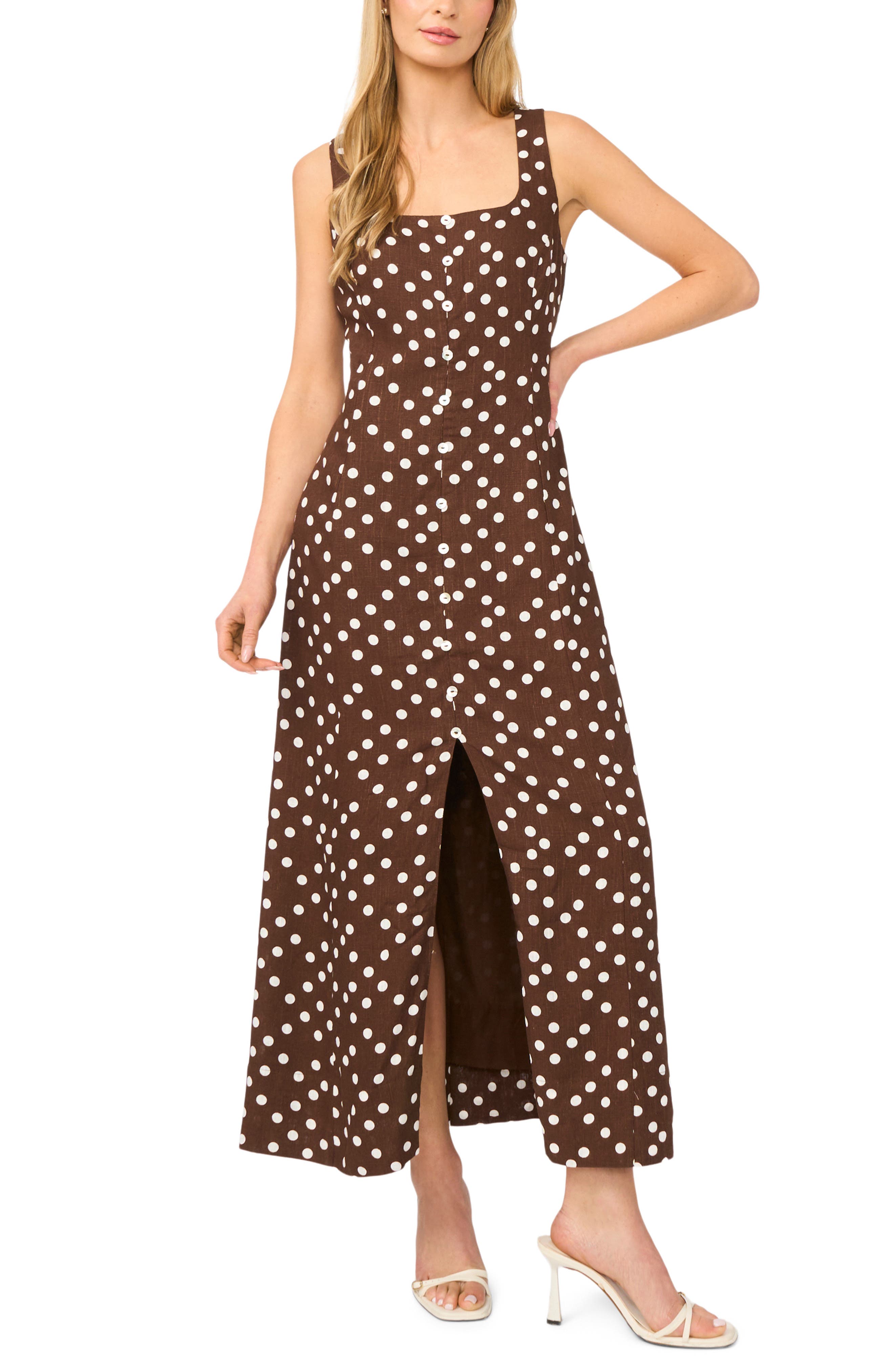 Polka Dot Sleeveless Dress - image 3