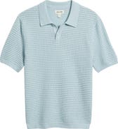 Open Edit Texture Knit Polo Top