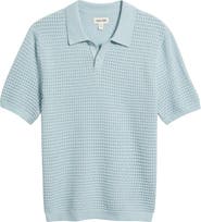 Open Edit Texture Knit Polo Top