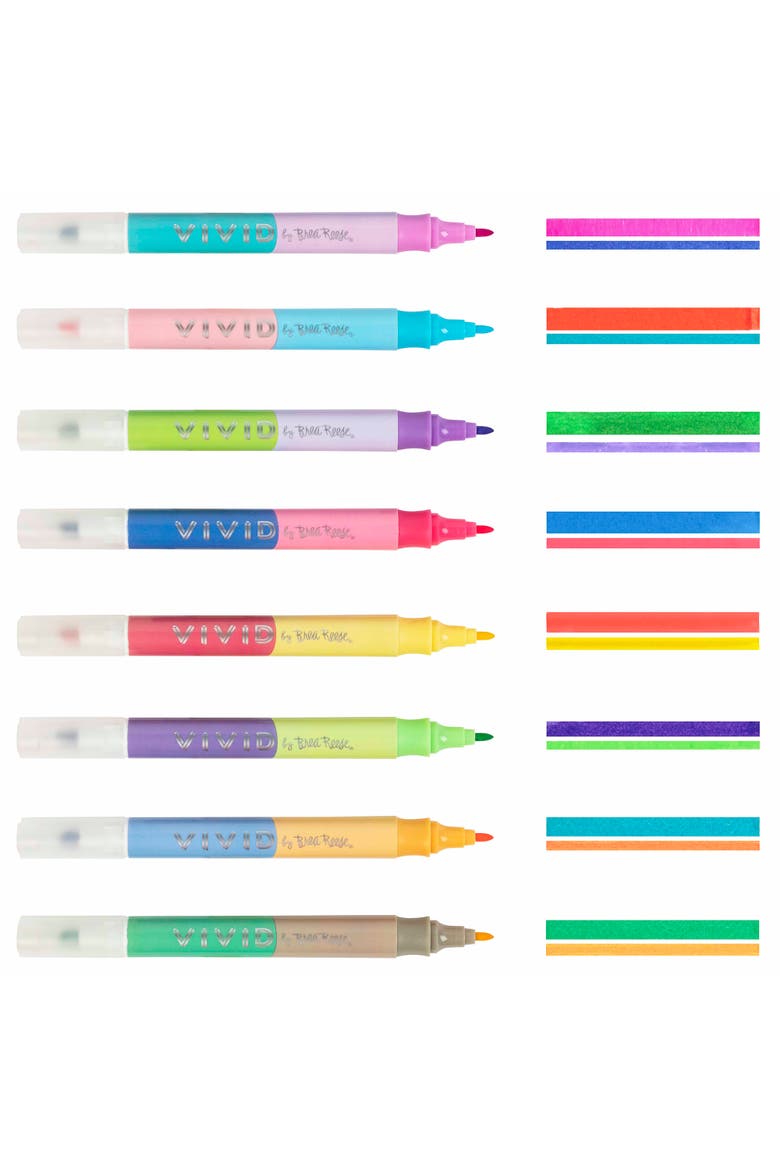 Layering Markers, 8 Dual Tipped Ink Markers, Alternate, color, Multicolored