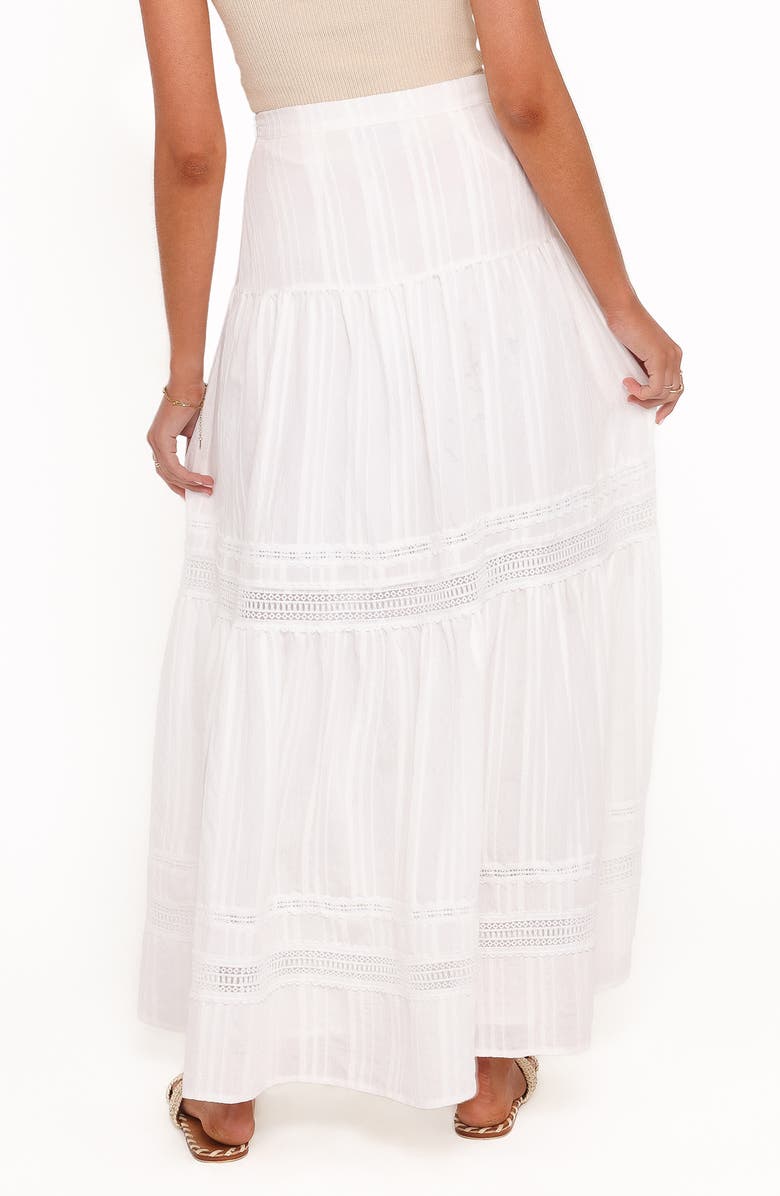 Petal & Pup Peony Maxi Skirt, Alternate, color, White