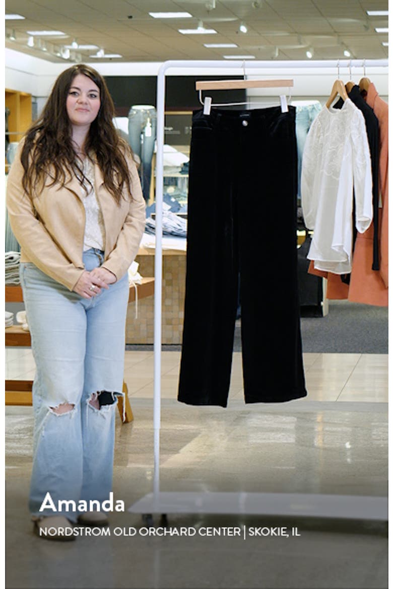 The Ollie Mid Waist Velvet Wide Leg Pants video