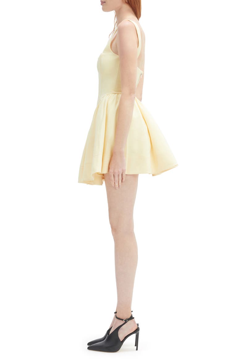 Larson Corset Fit & Flare Minidress, Alternate, color, CANARY YELLOW