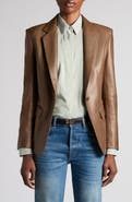 TOM FORD Guanteria Single Breasted Leather Blazer
