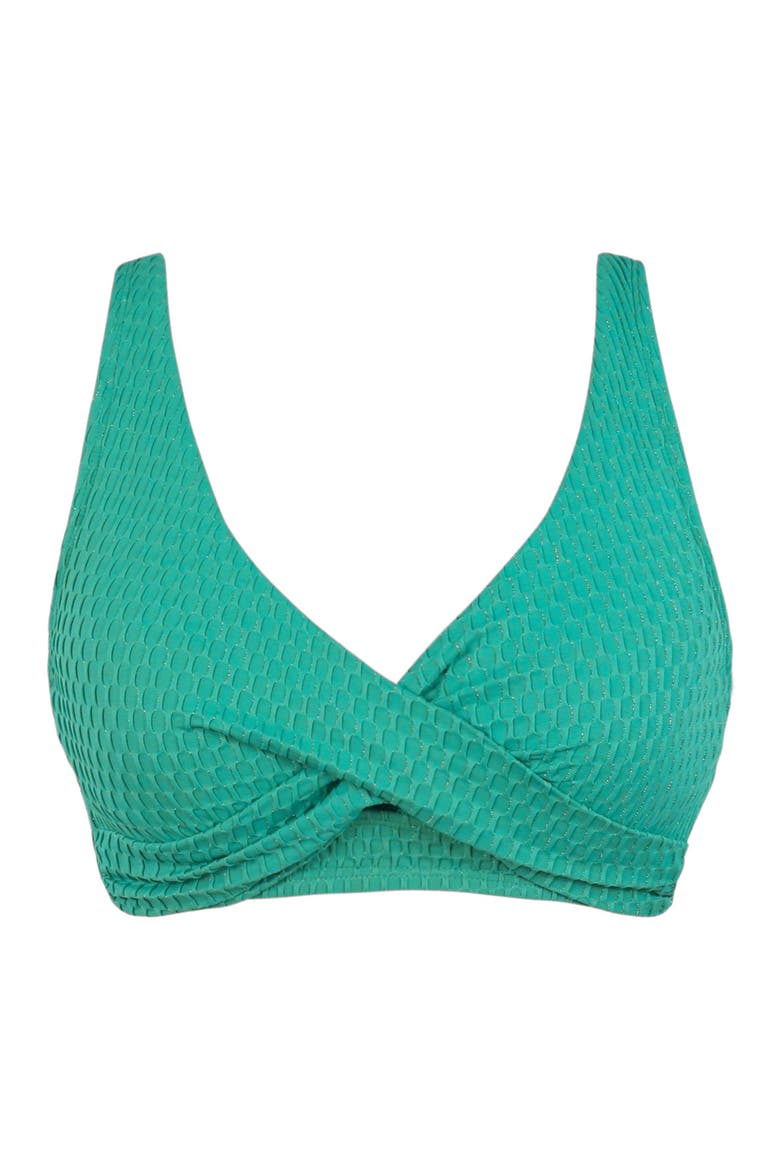 Mirabella Bikini Swimsuit Top - DD Cup, Alternate, color, JADE JEWEL LUREX