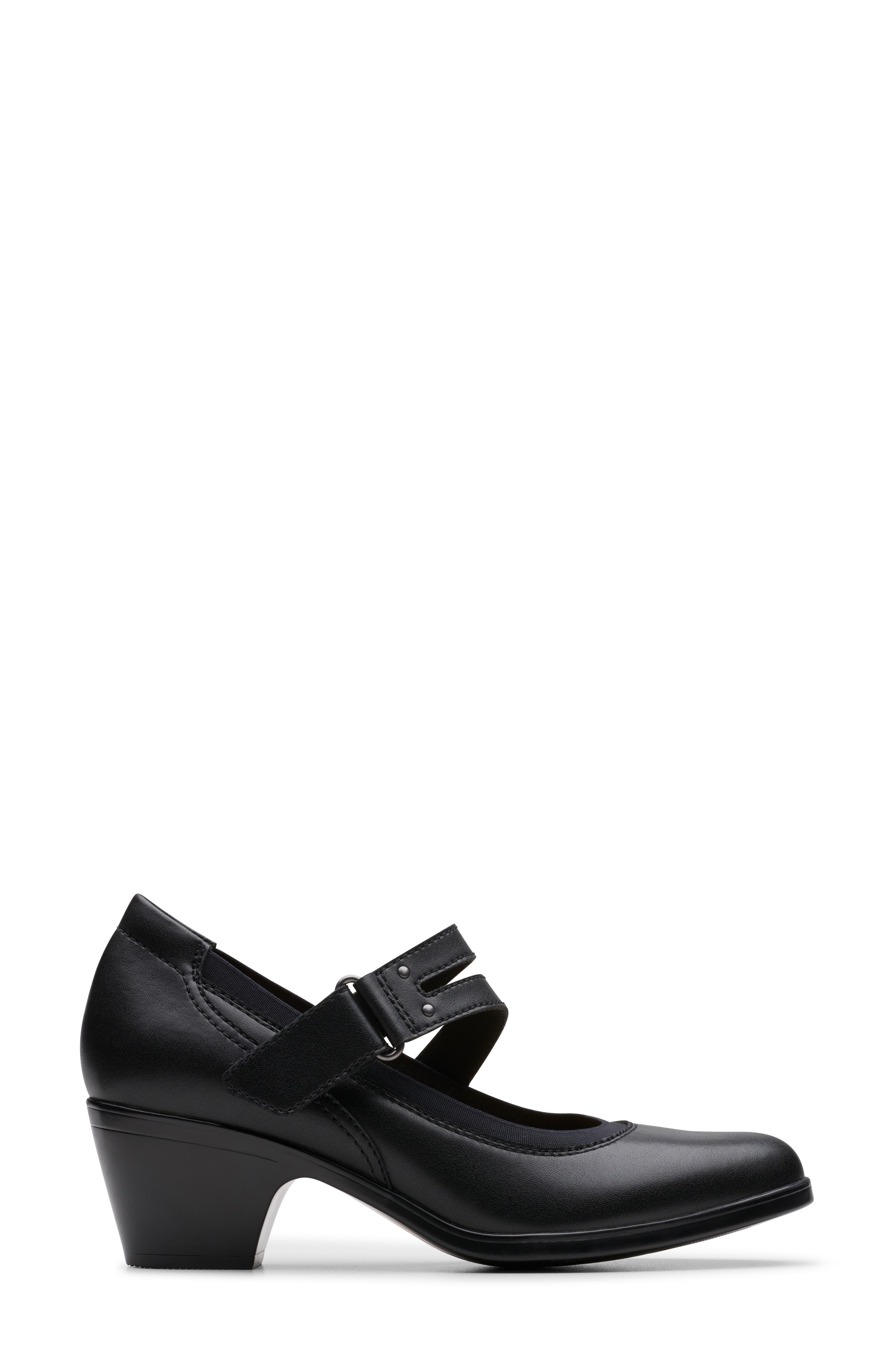 Clarks<sup>®</sup> Emily 2 Janna Pump, Alternate, color, Black Leather