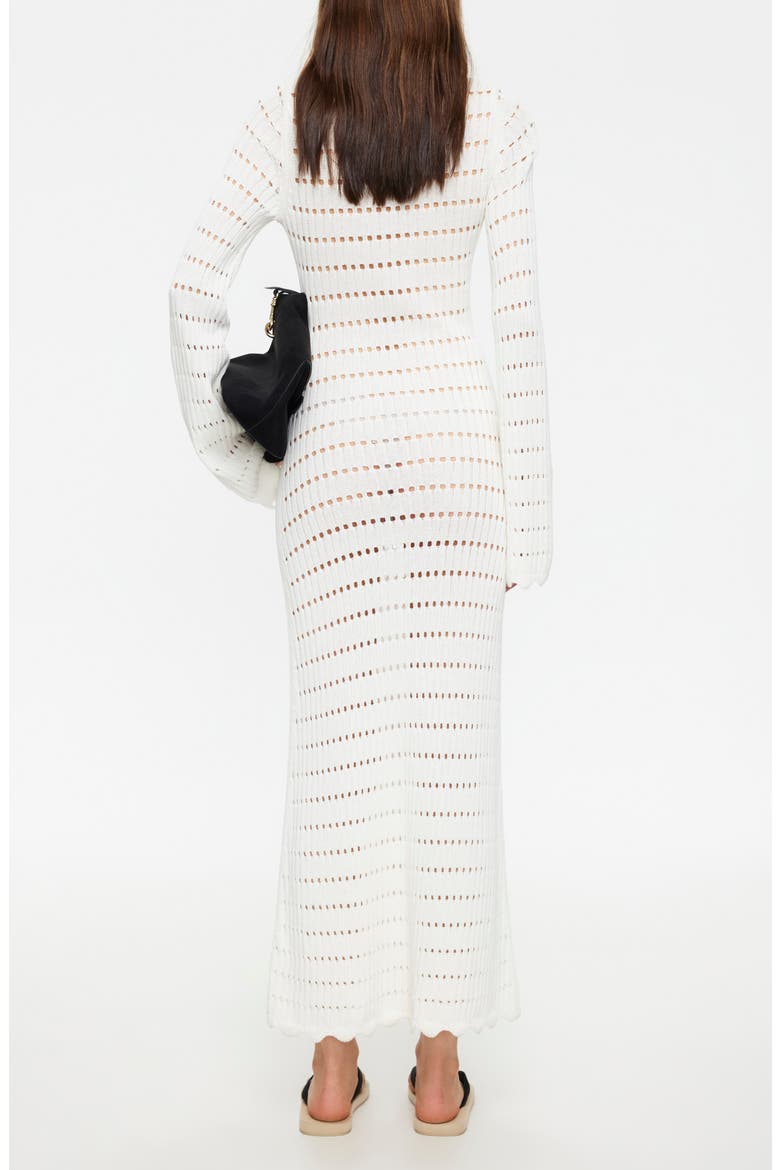 Leisure Open Stitch Long Sleeve Maxi Sweater Dress, Alternate, color, PORCELAIN