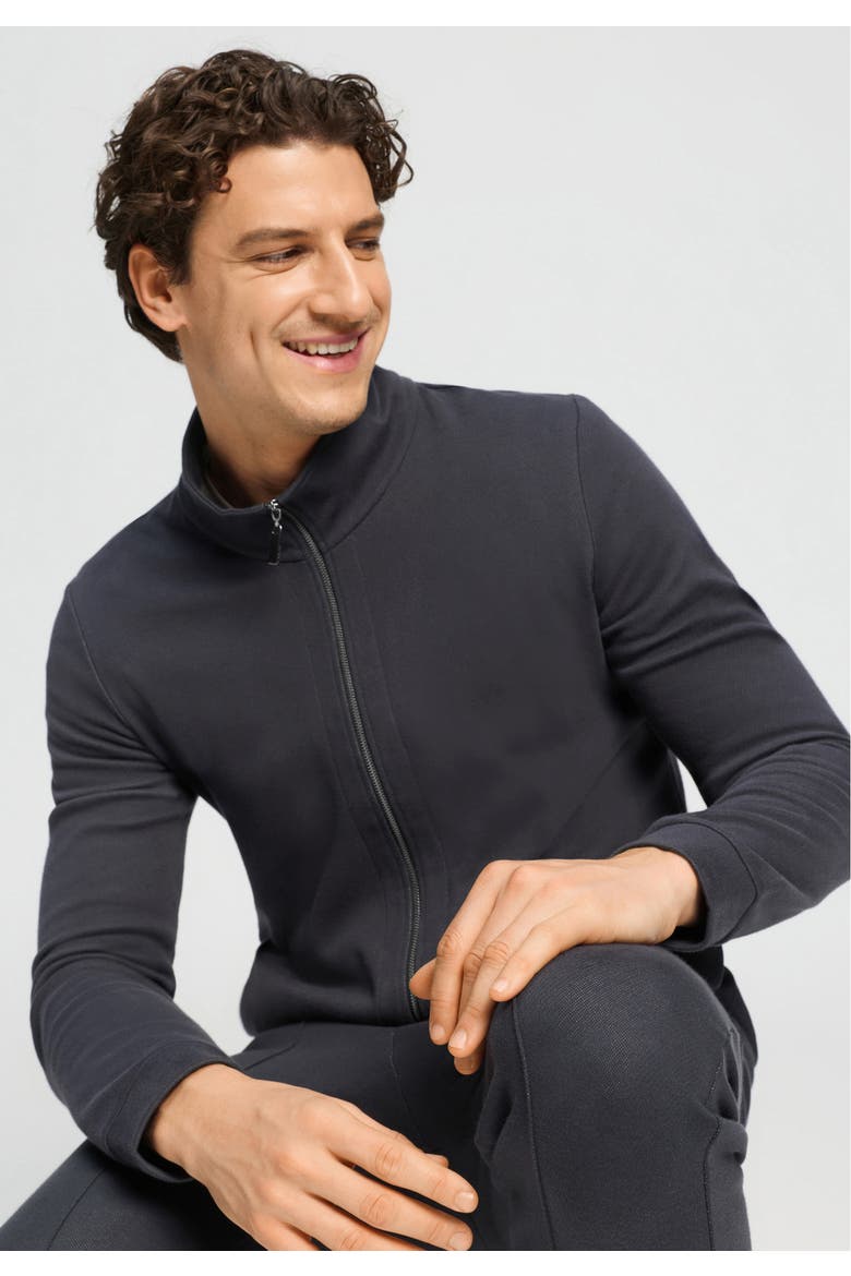 Travelwear Cotton Blend Zip-Up Jacket, Alternate, color, Smokey Charcoal