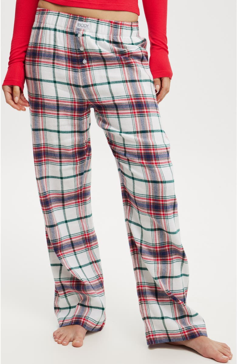 COTTON ON BODY Flannel Boyfriend Boxer Pant, Main, color, 